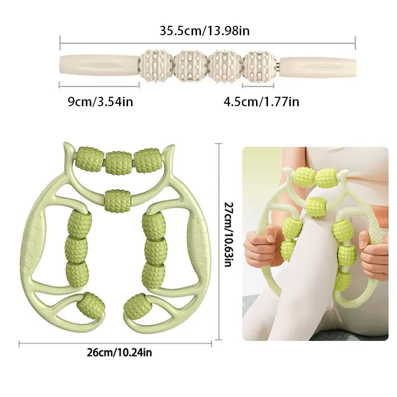 12-Wheel 360° Body Roller Massager