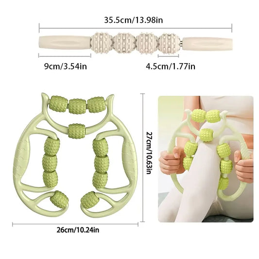 12-Wheel 360° Body Roller Massager