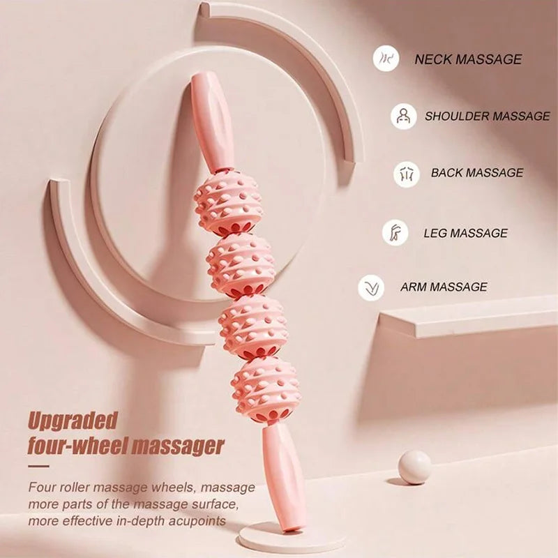 12-Wheel 360° Body Roller Massager